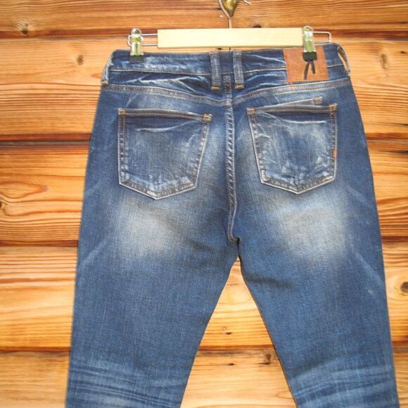 Rock Revival Remix Vintage Blue Mid Rise Skinny Jeans - Picture 9 of 12